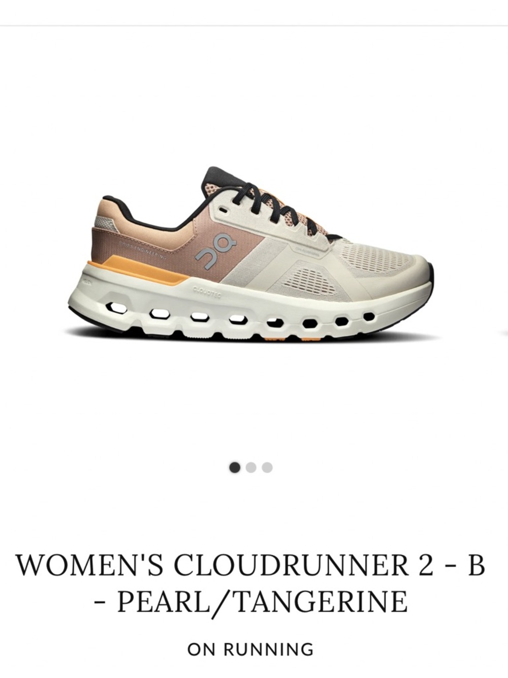 On Cloudrunner 2 Womens Running Sz 8.5M 3WE10133196 No Box LKNW! Worn 1X indoors